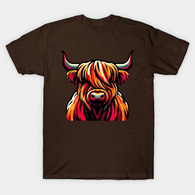 Cute Highland Cow T-Shirt by AnnaDreamsArt